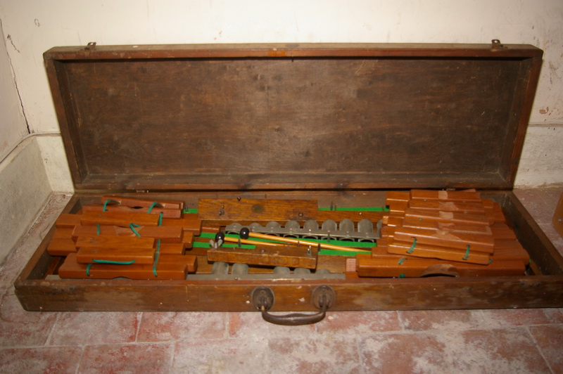 Grey Xylophone packed in wooden case